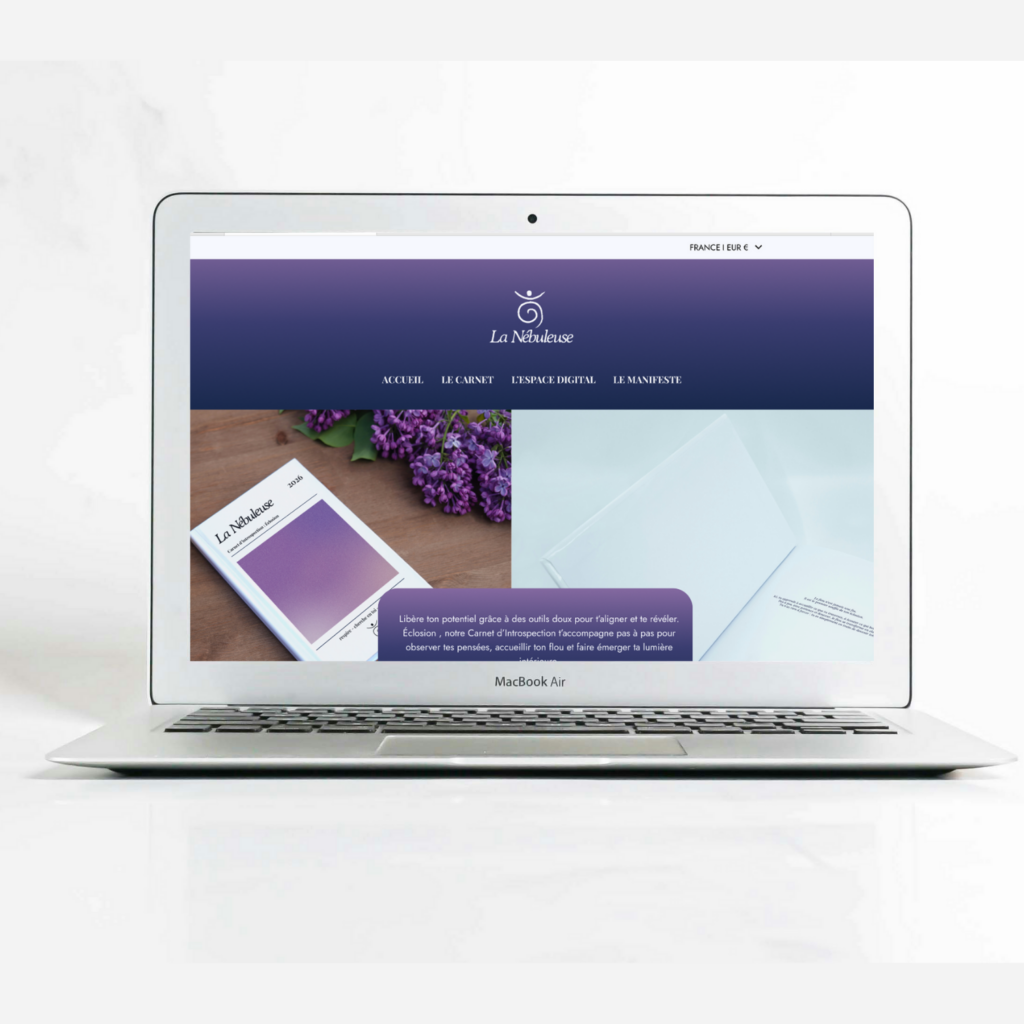 Affiche de l’espace digital présentant les contenus personnalisés et le carnet d’introspection